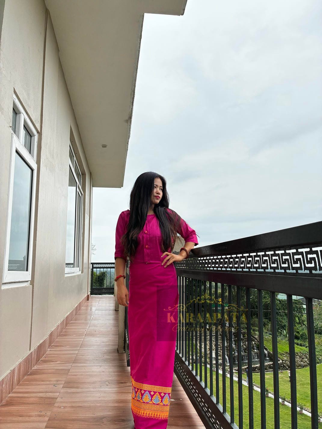 Magenta Pink Silk Blouse